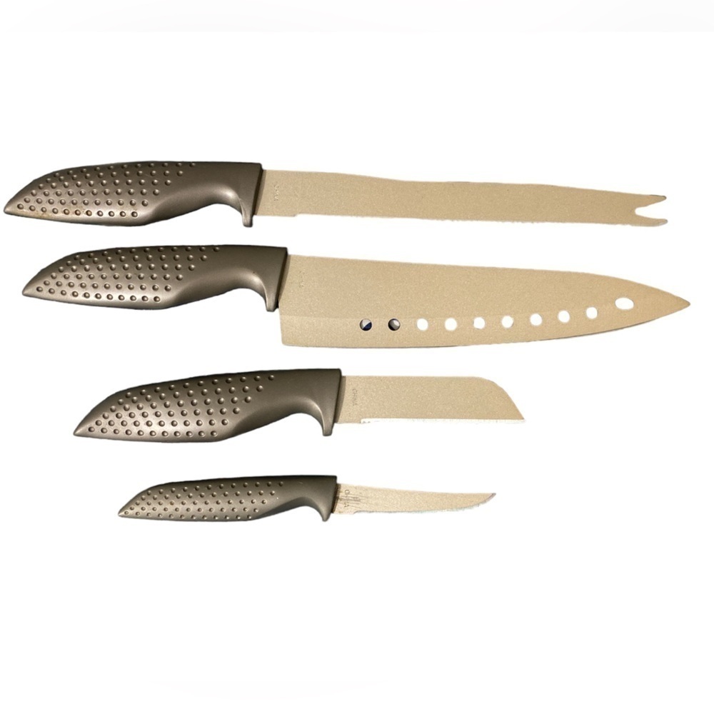 TITANIUM Professional 11 Chef's Knives SHARP Kitchen set of 4 Pre-Owned OSHH